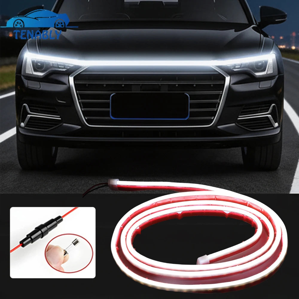 Hood Strip Dynamic Scan Startup Drl 12V Flexible Cuttable