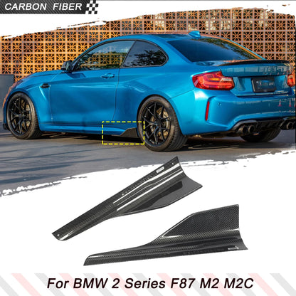For BMW 2 Series F87 M2 Carbon Fiber Frp Side Skirts Splitters