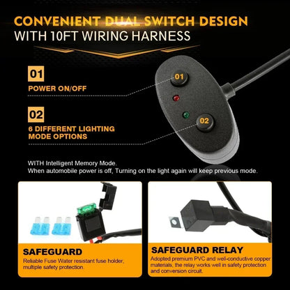 Auxbeam 42inch Modes Combo Beam Work Bar Memory Function