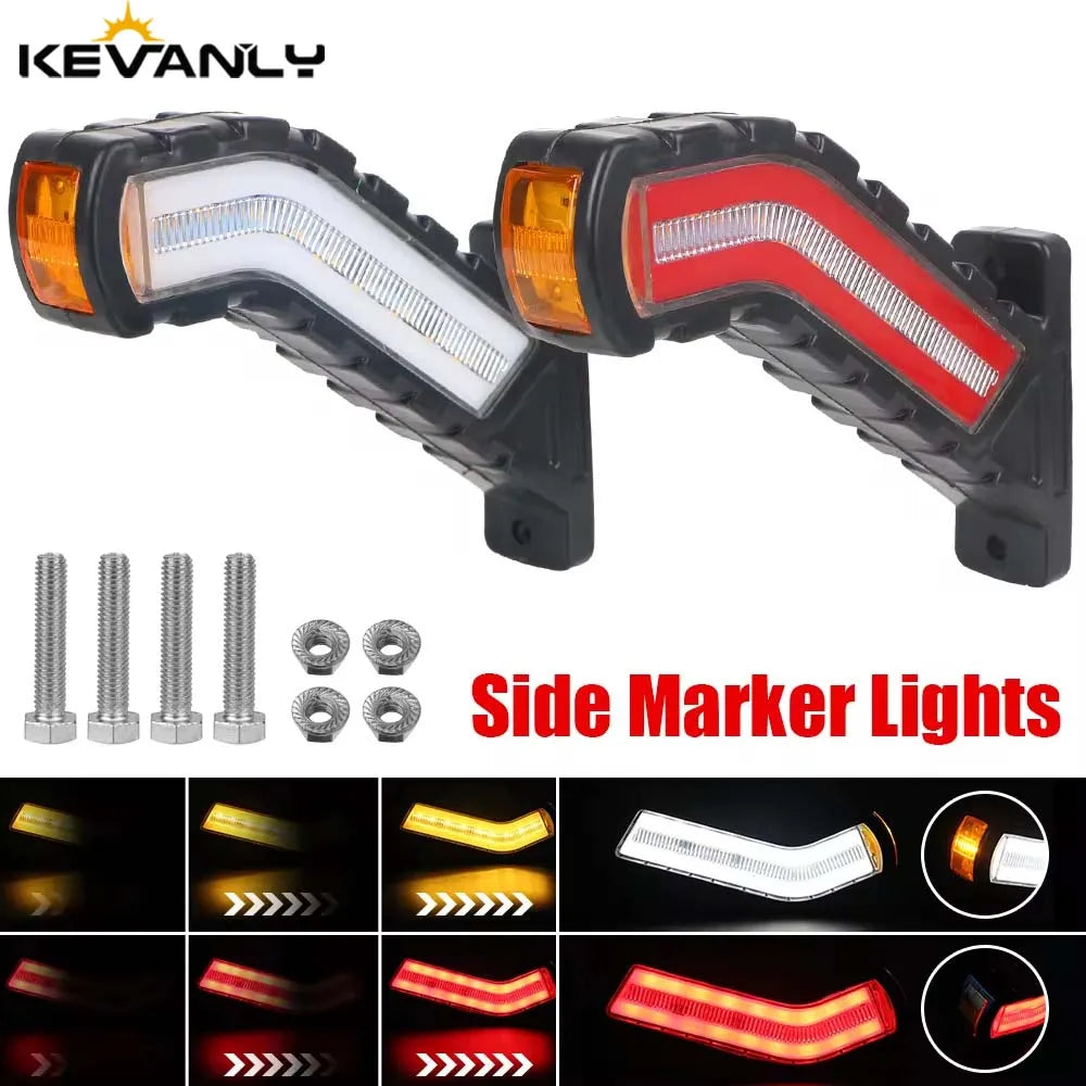 12-24v 2PCS Side Marker Warning Rear Tail External Trailer