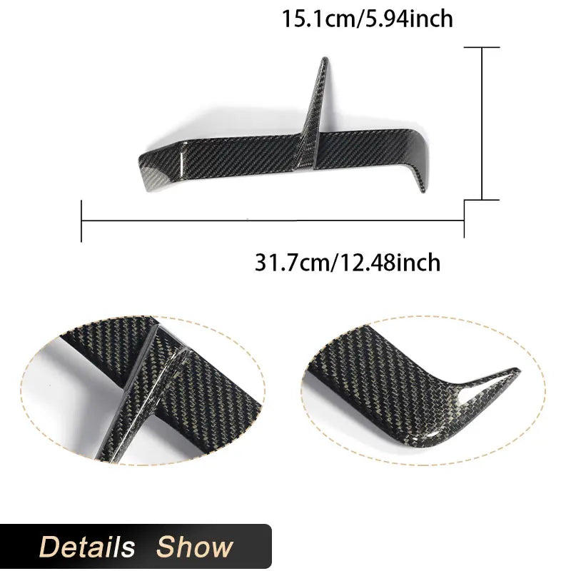 For BMW G90 G99 M5 2025 Rear Bumper Canards Full Carbon Fiber