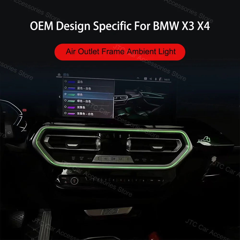 For BMW X3 G01 X4 G02 Colour Air Vent Ambient IX3 Logo Outlet