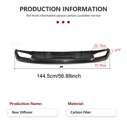 For BMW 5 Series G30 Standard Rear Bumper Diffuser Spoiler Sedan