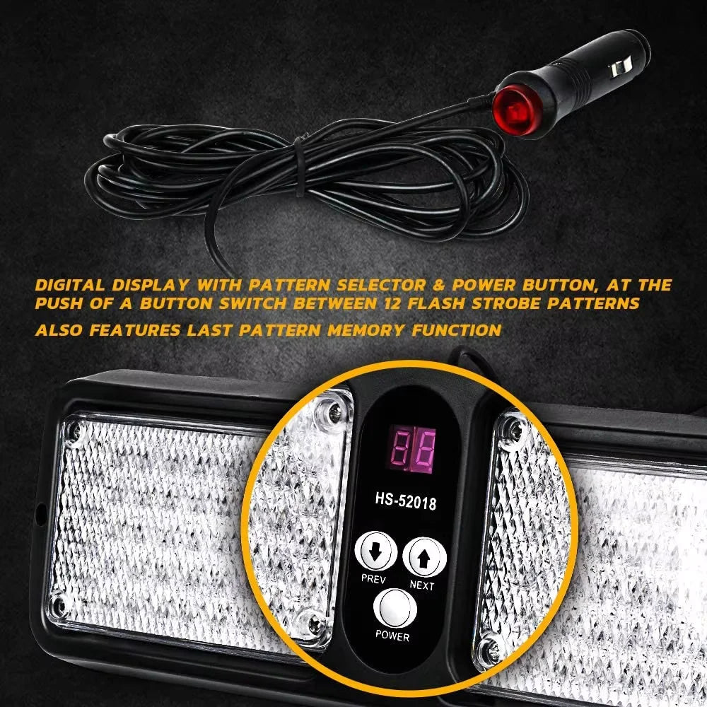 Smd Sun Visor Shield Strobe Truck Emergency Warning Bar
