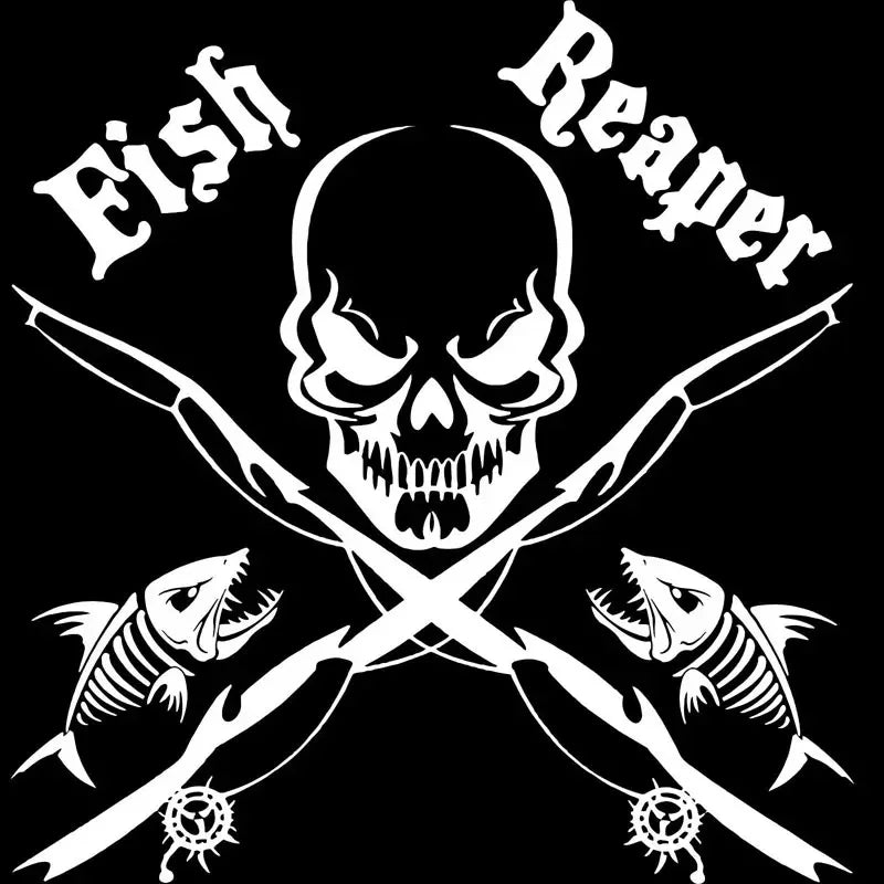 Shelter Scratch Fish Harvester Skeleton Fishing Rod Sticker Fun