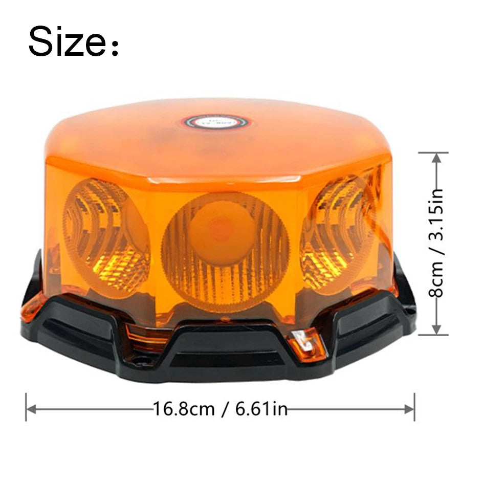 Yellow Cob Warning Truck Roof Emergency Strobe Flashing Beacon