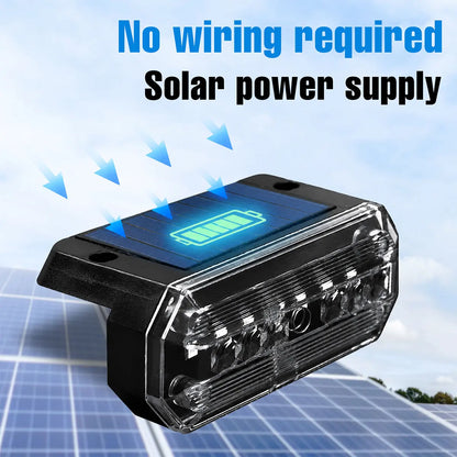 1PCS Solar Powered 6SMD Strobe Warning anti-collision Signal Cars