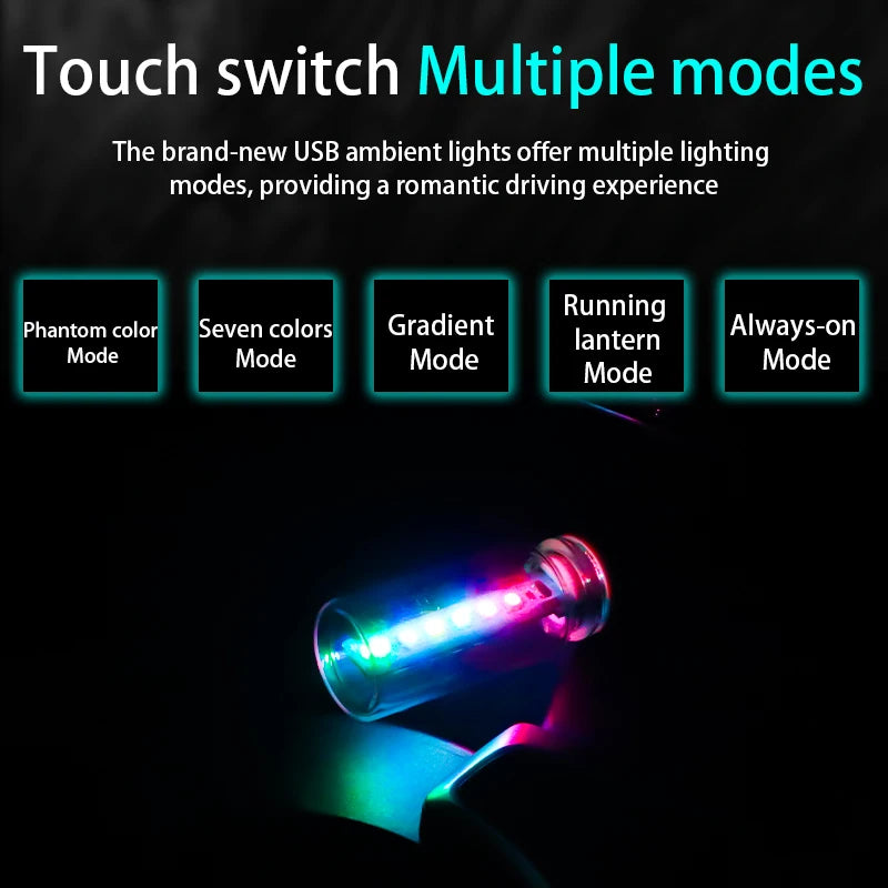 Portable USB Touch Night multi-mode Plug Play Ambient Interior