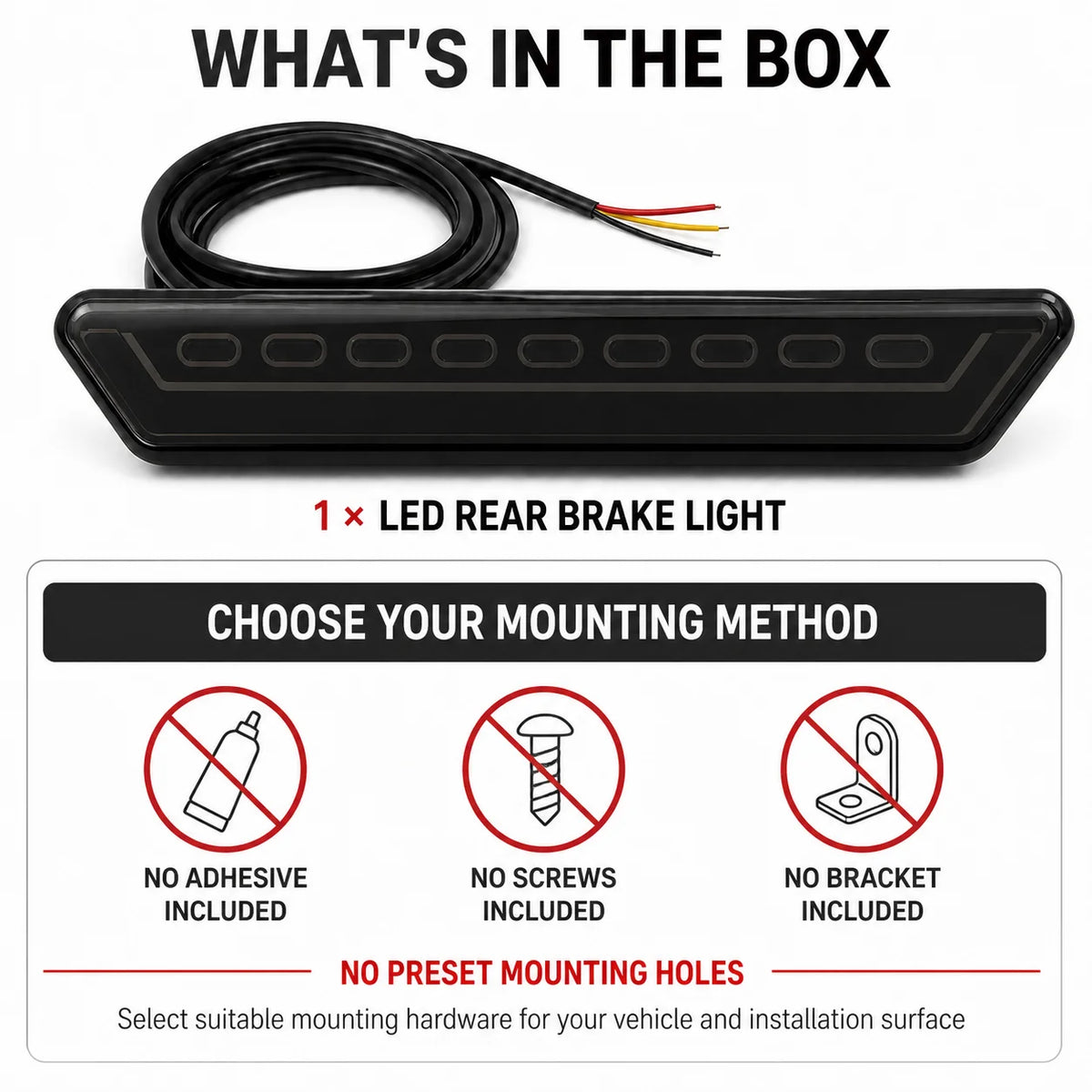 12V Fire F1 Brake Bar Flashing Steady Rear Tail