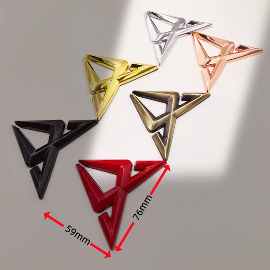 3D Hood Fender Trunk Emblem Badge Sticker Metal Small