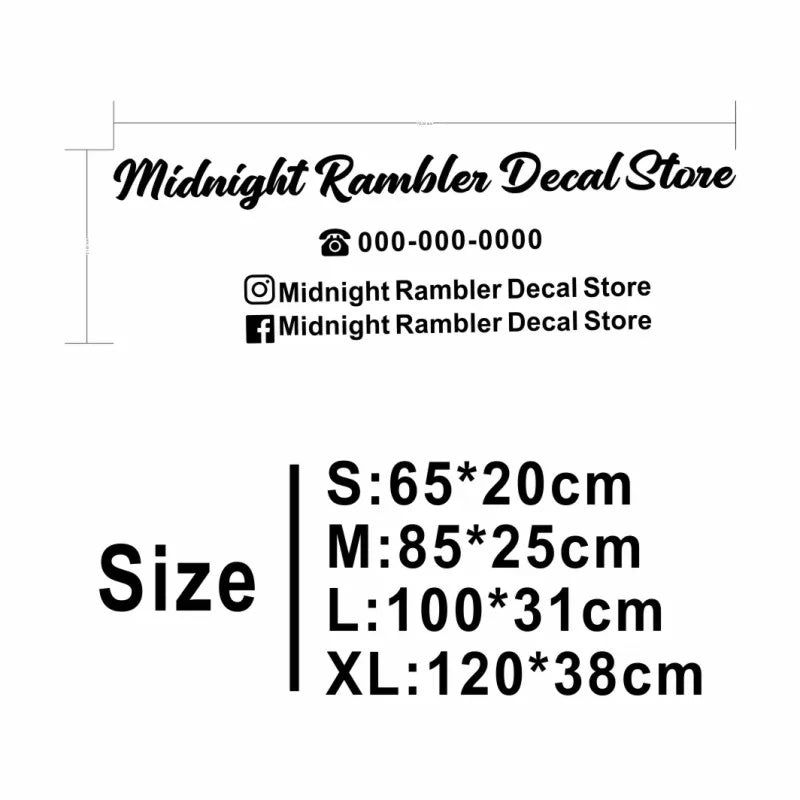 Custom Business Social Media Sticker Decal Logo Ig Telephone