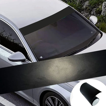130x20cm Windscreen Sun Strip Sticker Matte Black Front