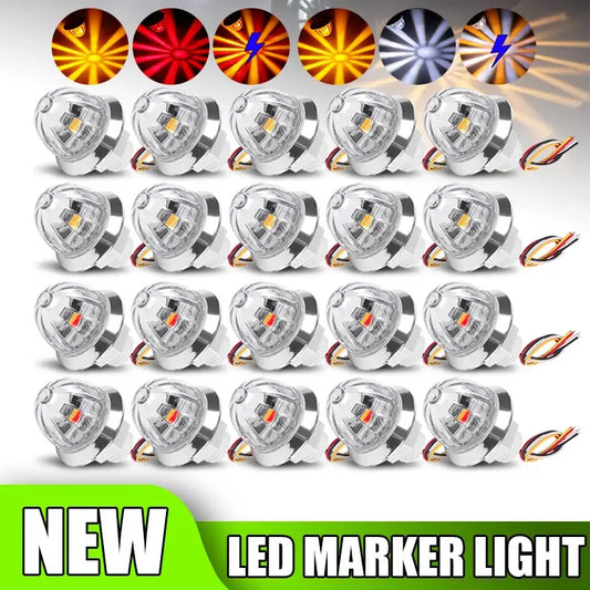 20PCS White Red Amber Strobe MINI Watermelon Push Screw