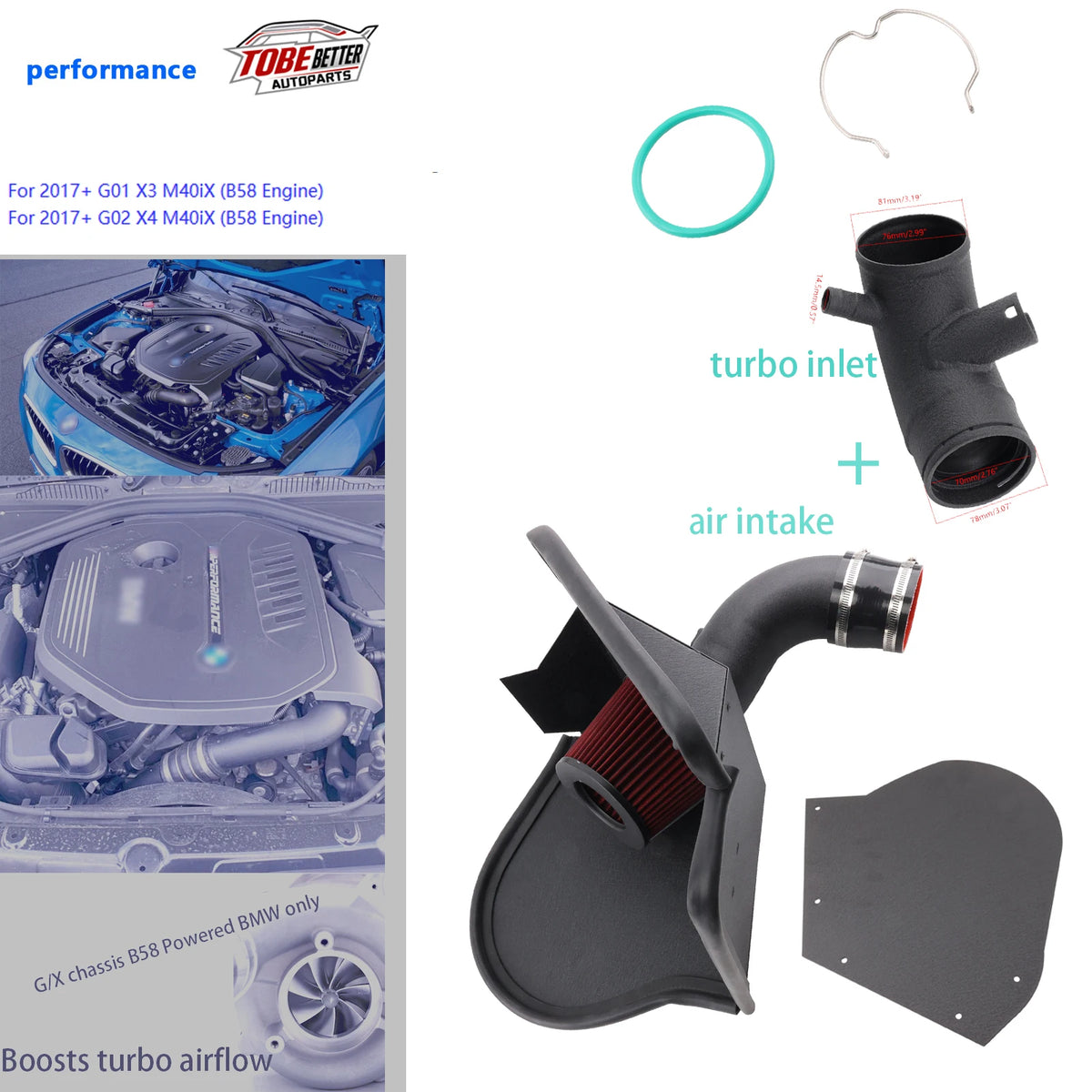 For 2017 18 2019 20 2021 Performance B58 G Chassis X Series