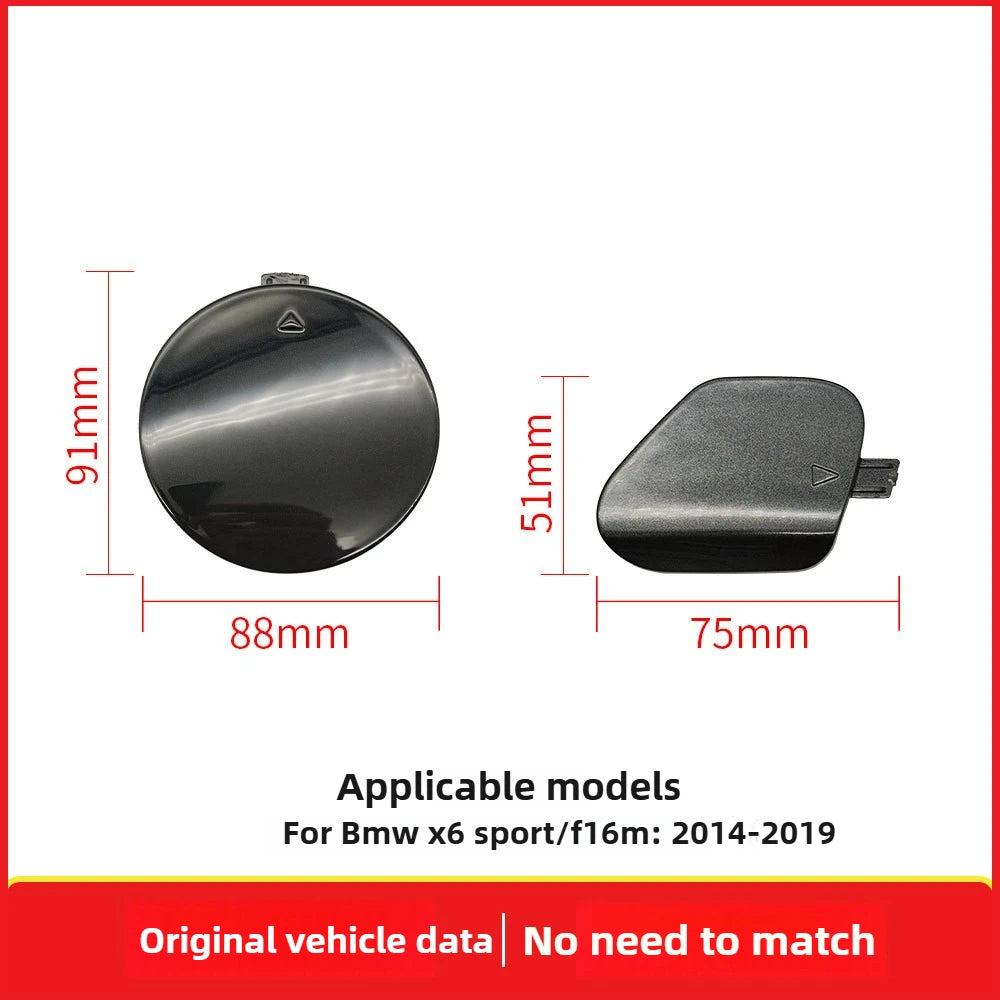 For BMW X6 2014-2019 Sport F16 M Front Rear Bumper Trailer Cover