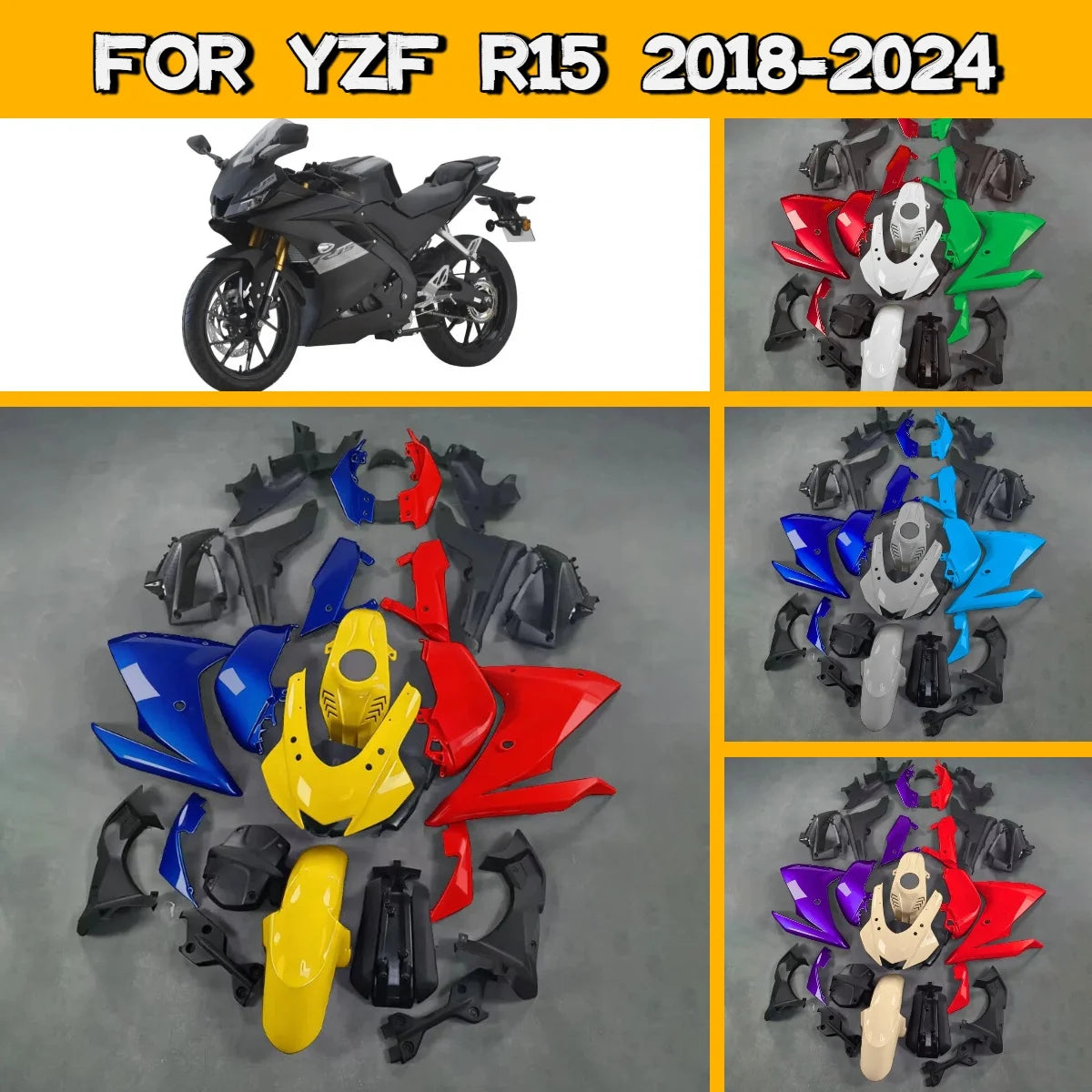 For 18-24 Yamaha YZFR15 Body Panels Customize Painting Fairing