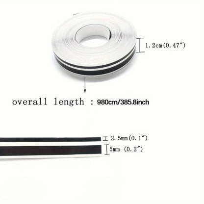 385.8 Inches 9.8 M Side Stripe Vinyl Decals Uv