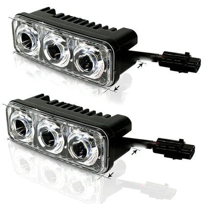 2PCS 3LED Super White Power Work 6000K 7000K Drl