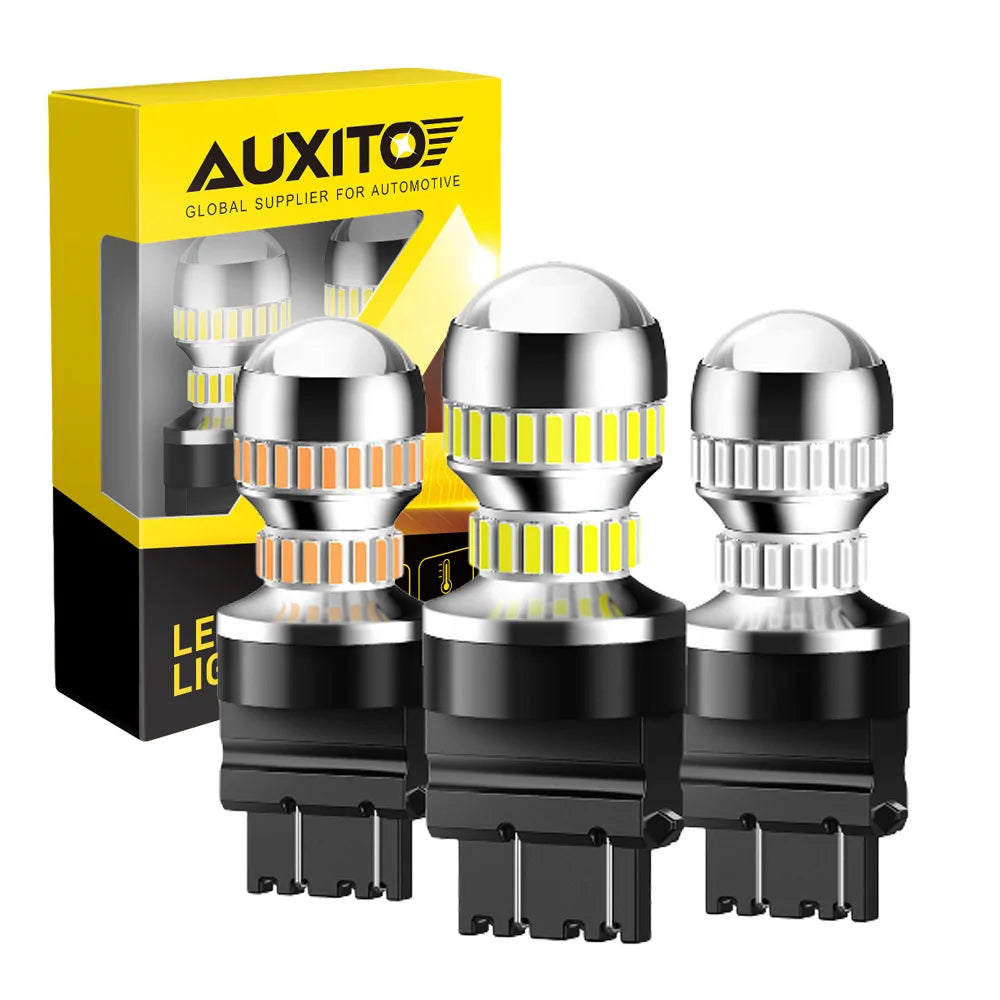 Auxito 2PCS 3157 P27W Bulbs Drl Reverse 1200LM White