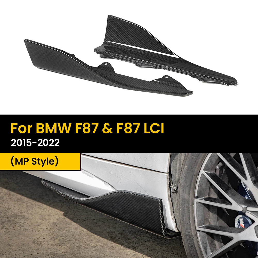 For BMW F87 & F87 Lci Real Dry Carbon Fiber Side Skirts Mp