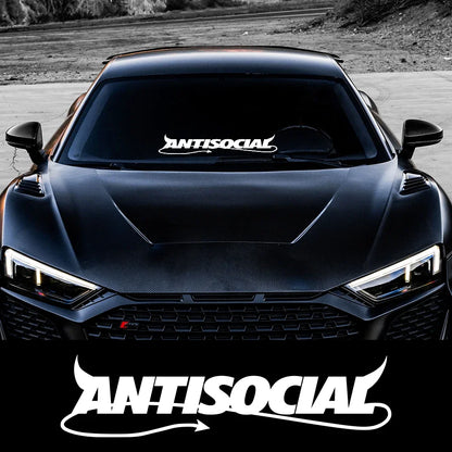 For VW Tesla Honda Toyota BMW Antisocial Windshield Sticker Body