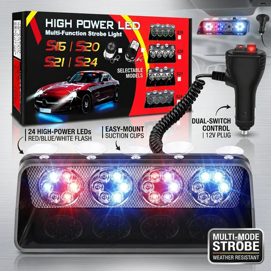 Head Suction Cup Emergency Strobe Power Flash Warning Beacon