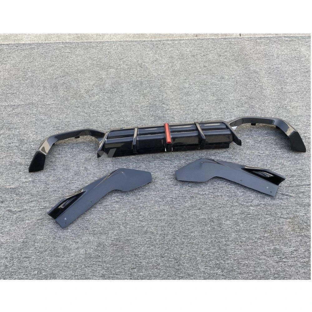 For BMW X4 F98 X4M 2019 Carbon Fiber Rear Diffuser Spoiler Side