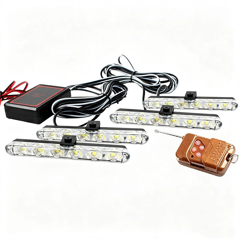 Grille Strobe Red Blue Yellow Remote Wireless Control Emergency