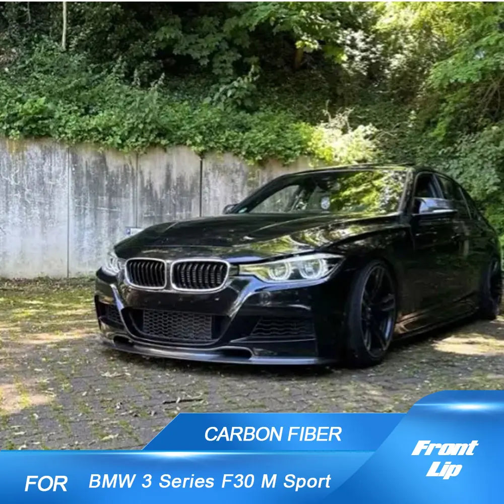 For BMW 3 Series F30 F31 Carbon Fiber Frp Black Front Lip M