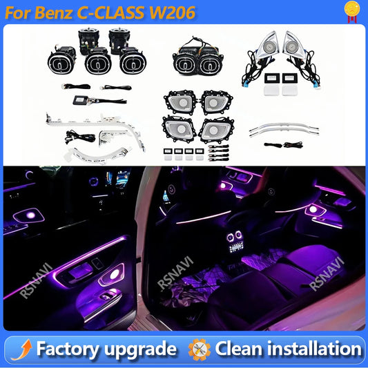 For Mercedes-Benz W206 C-class 4D Rotating Colors Ambient