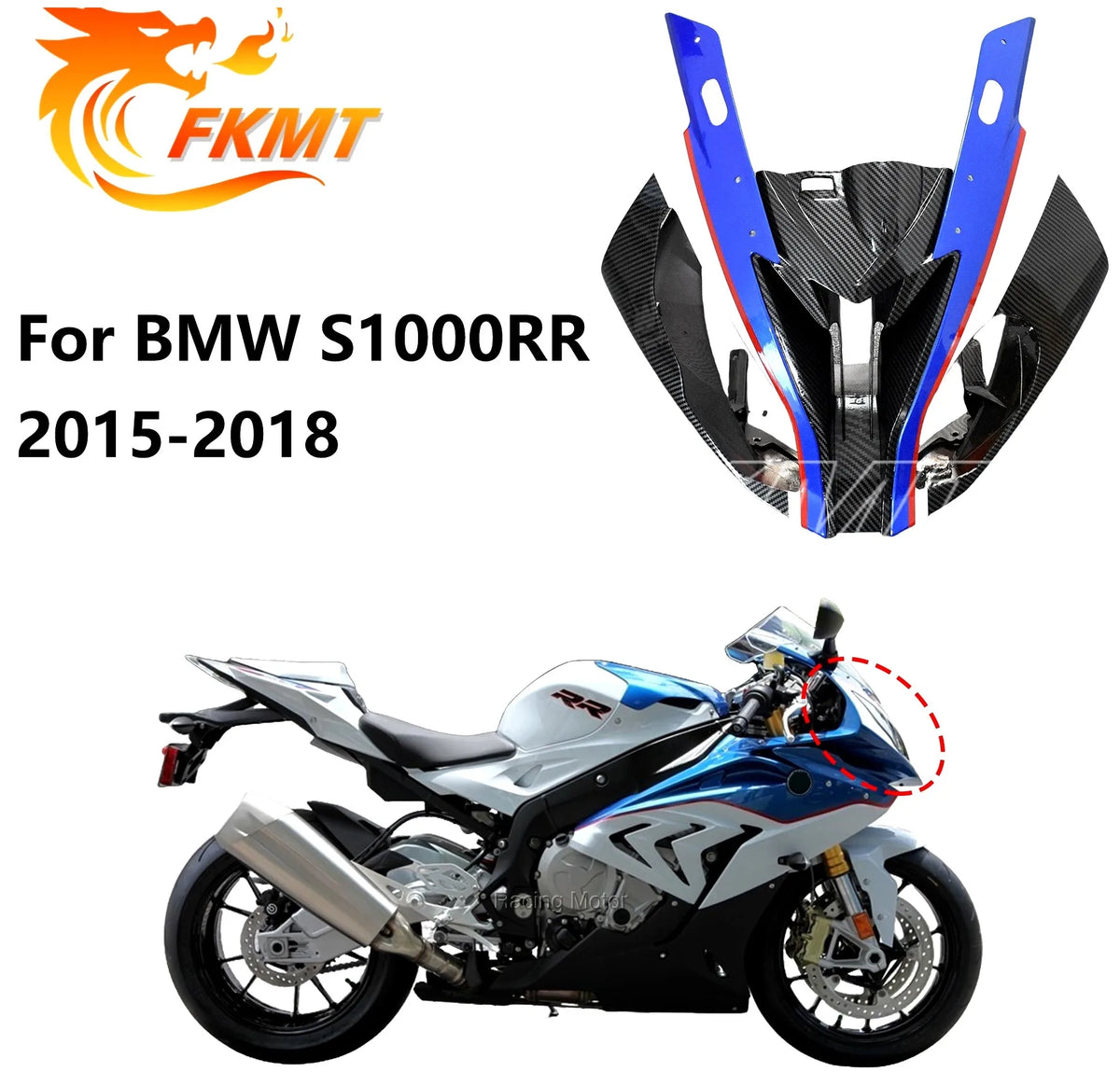For BMW S1000 Rr S1000RR Motorcycle Fairing Body Kit Front Upper