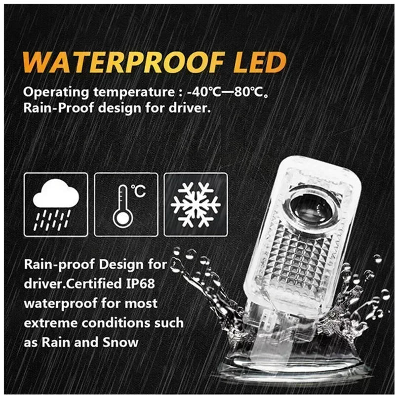 For Audi Allroad Tt A1 A3 Door Welcome Ghost Shadow Warning 8L