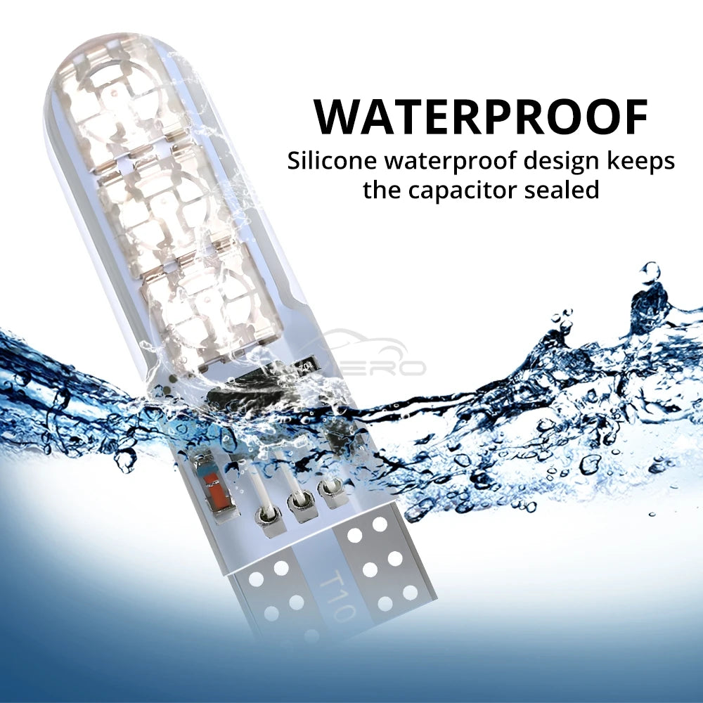 For Door Reading Dome Interior Lighting 2X T10 W5W 5050 6SMD RGB