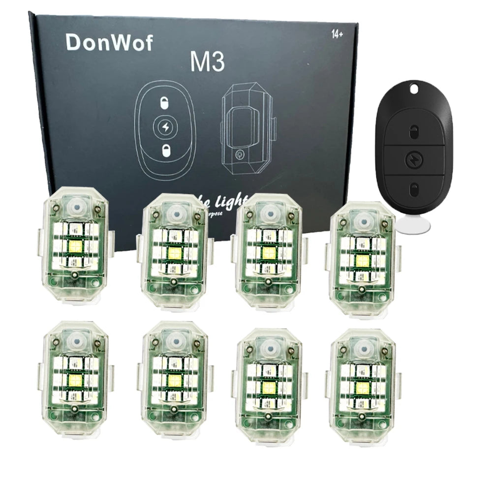 Strobe Motorcycle Flash anti-collision Warning Waterproof