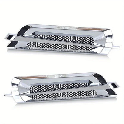 2PCS Chrome SUV Air Flow Fender Side Vent Sticker