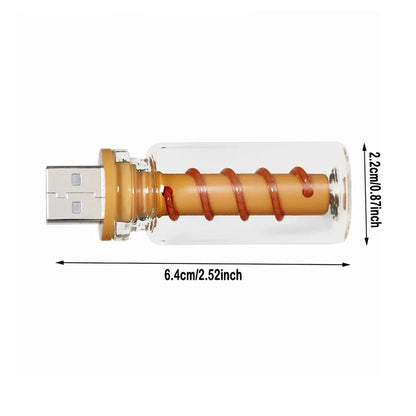 USB Ambient Night Touch Dimming Glass Bottle Mood Spiral
