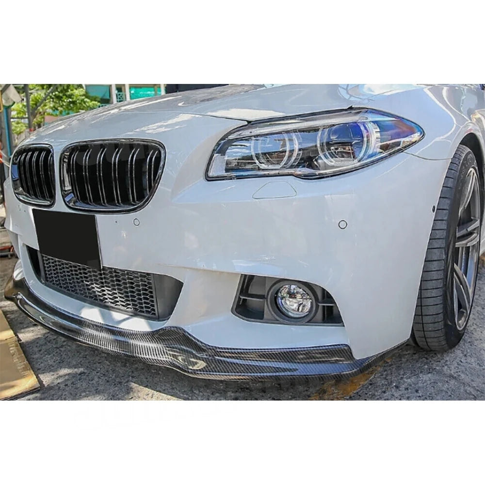 For BMW 5 Series F10 M Real Carbon Fiber Front Bumper Lip Chin
