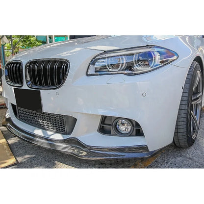 For BMW 5 Series F10 M Real Carbon Fiber Front Bumper Lip Chin