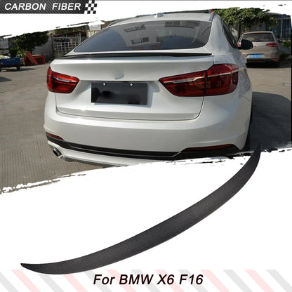 For BMW X6 F16 2015-2018 Carbon Fiber Rear Trunk Racing Spoiler