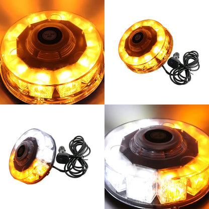 Strobe Yellow White 12-24v Cars Trucks