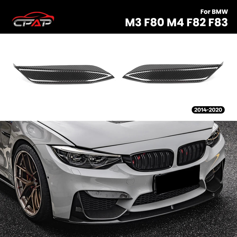 For BMW M3 F80 M4 F82 Real Dry Carbon Fiber Front Upper Splitter