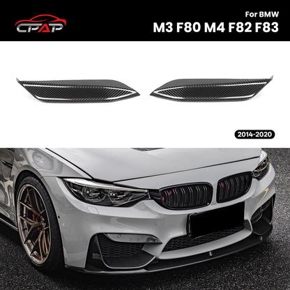For BMW M3 F80 M4 F82 Real Dry Carbon Fiber Front Upper Splitter