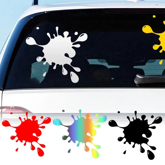 Water Reflective Stickers Funny Paint Stains Window Decals Inkjet