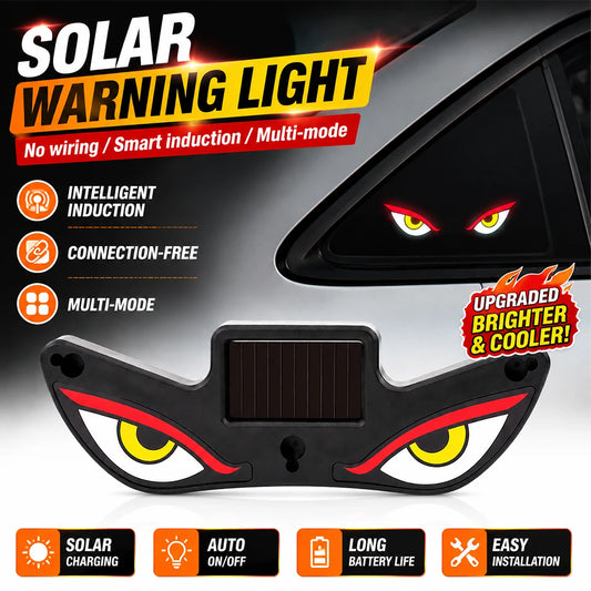Solar Devil Eye Warning Light LED Car Ambient Interior Windshield Solar Type-C Charging Multi-Mode Interior Decoration L