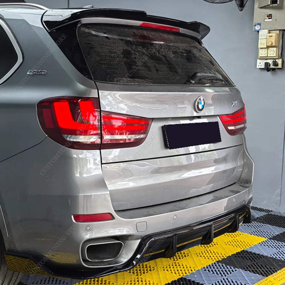 For BMW X5 F15 M50I M Gloss Black M Performance Rear Diffuser