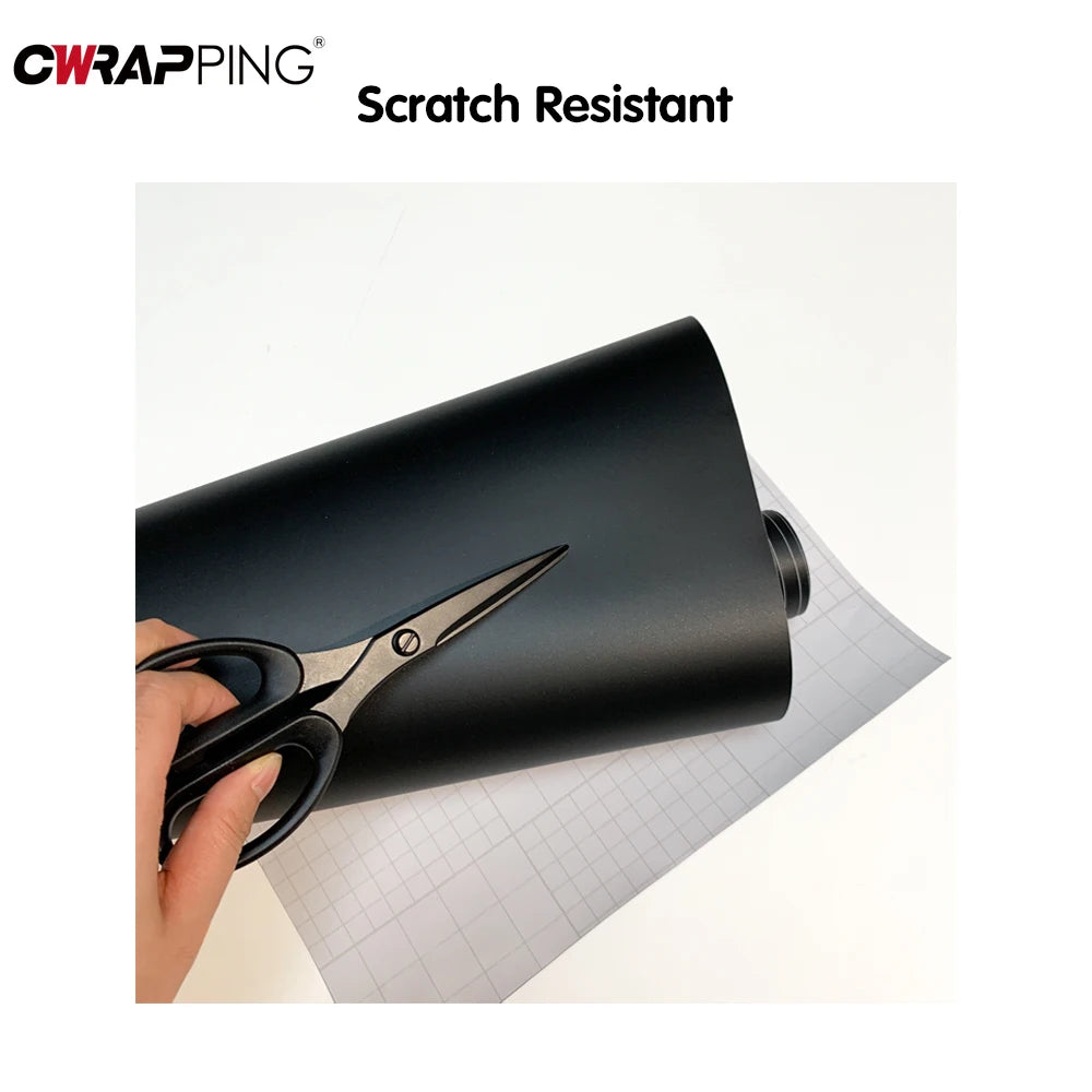 For Motorcycle Matte Black Vinyl Wrap 1.5mx3m 6M Film Covering