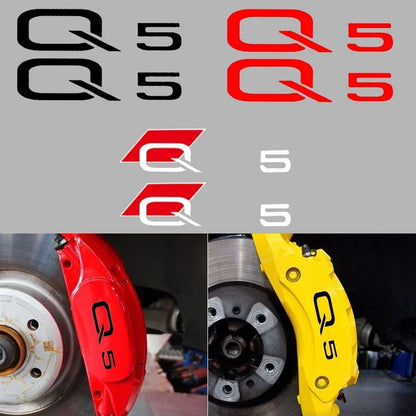 For Audi Q5 Logo Tire Brake 6PCS Decals Caliper Sticker Cover