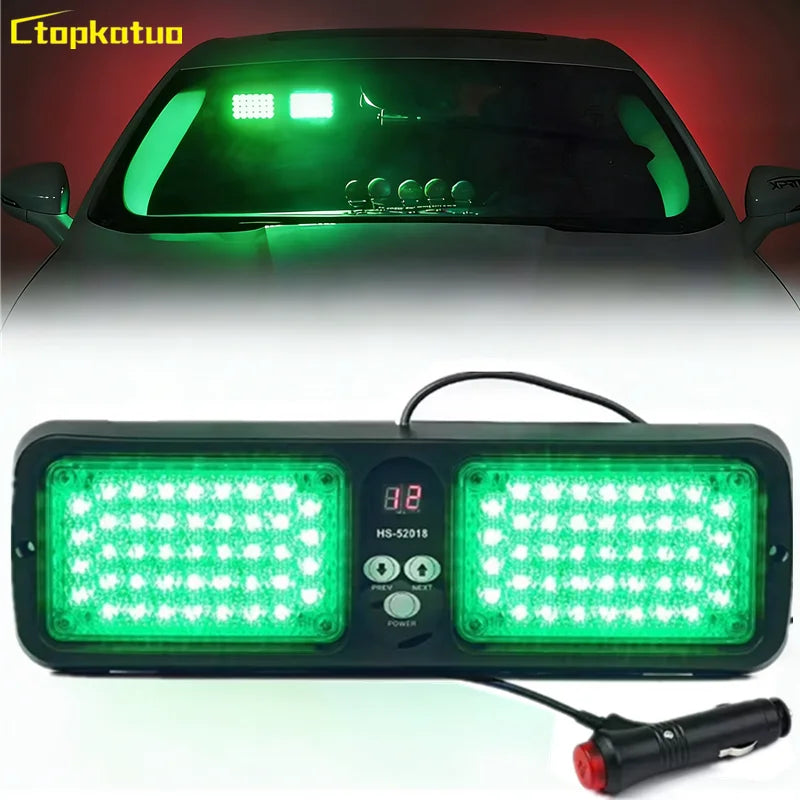 For Firefighter 86LED Green Emergency Strobe Flashing Visor