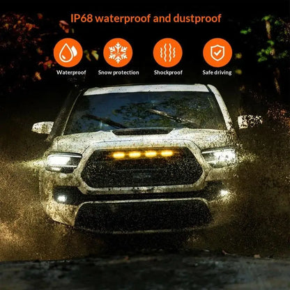 4X Grille Yellow Daytime Running Decor Warning Pickup Truck
