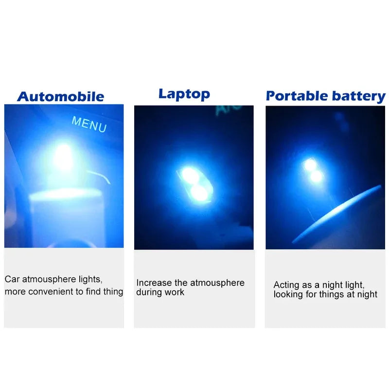 5PCS MINI USB Interior Atmosphere Emergency Lighting Colorful